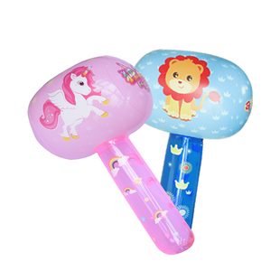 儿童充气锤子玩具小榔头卡通充气宝宝敲打棒响铃铛-蓝色