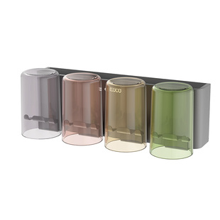 牙刷置物架免打孔卫生间漱口杯牙杯家用壁挂式收纳架子电动牙刷架