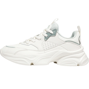 鸿星尔克女鞋春季新款妈妈白色运动鞋2026新款厚底增高旅游鞋女款