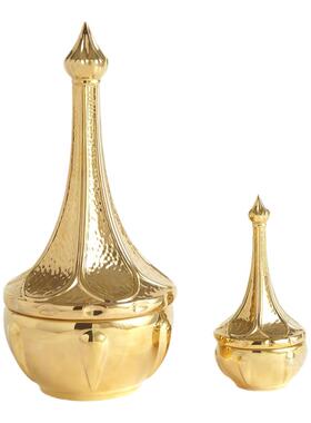 波光粼粼陶瓷电镀金装饰盒摆件