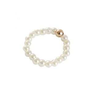 买一赠一时尚简约可调节珍珠纯色银关节脚戒女指环尾戒小指脚趾戒