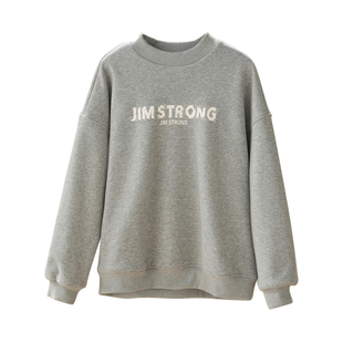 青少年180 儿童双层小立领加绒卫衣 男童一体绒带内衬上衣 冬款