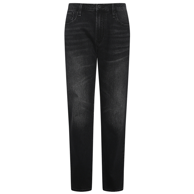 【宽松直筒】利郎官方 牛仔裤男士猫须弹力长裤2025秋季新款裤子