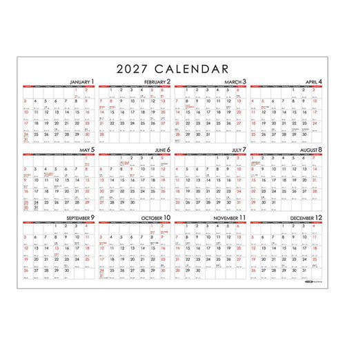 SEASON台湾创意行事历2027年历新年年度工作安排计划表可贴墙/桌面4K四开8K大号打卡表 健身月历日程记事日历