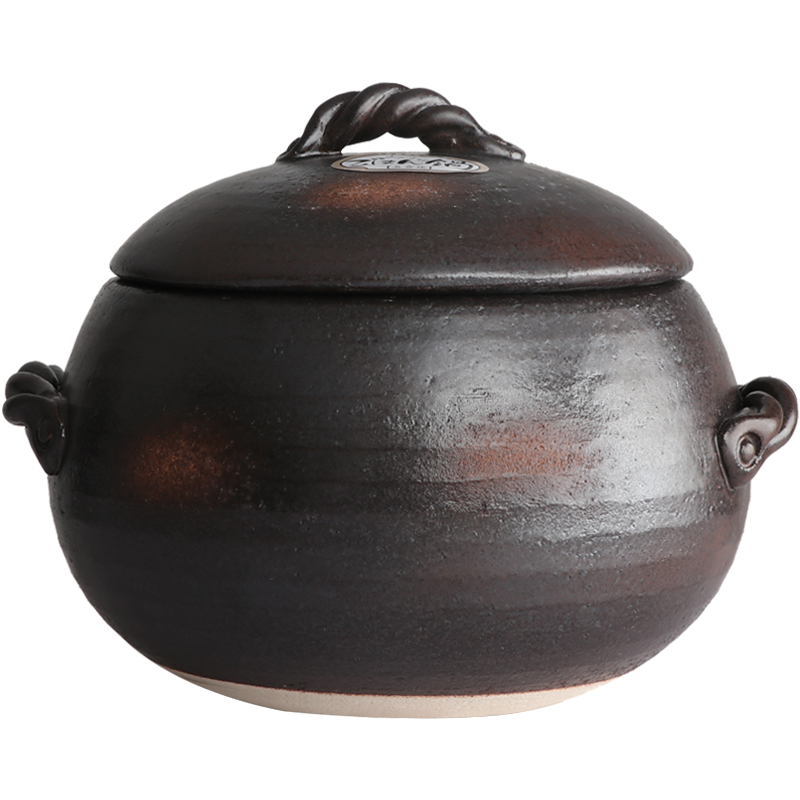 內(nèi)山窯日本進(jìn)口純手工栗型米飯鍋升級(jí)款萬古燒土鍋砂鍋煲仔飯家用