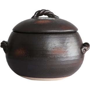 内山窑日本进口纯手工栗型米饭锅升级款万古烧土锅砂锅煲仔饭家用