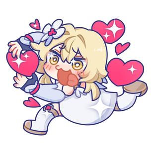 【ILLEGAL吸管】原神同人周边 旅行者超爱合影透卡 无底座摇摇乐