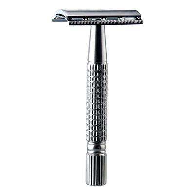 全金属刮胡刀手动剃须刀老式刮胡子刀架刀片双面往复式刮脸毛