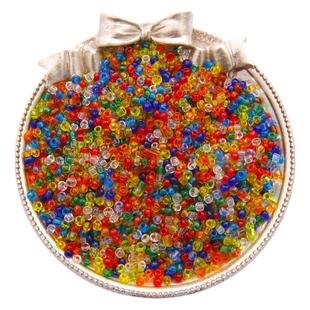 2mm透明米珠玻璃小珠子 手工diy饰品配件 做耳环手链发簪串珠材料