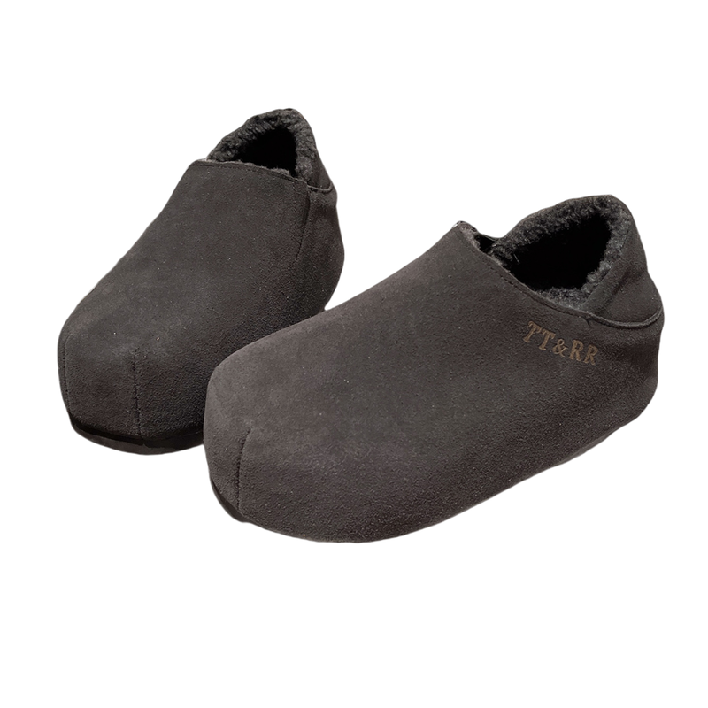 真皮大头卡皮巴拉面包鞋厚底松糕加绒乐福鞋6cm小个子一脚蹬女鞋