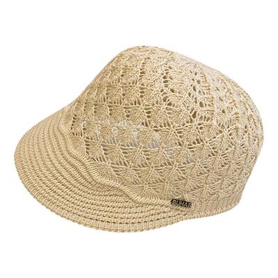 日系小众针织镂空鸭舌帽女春夏季