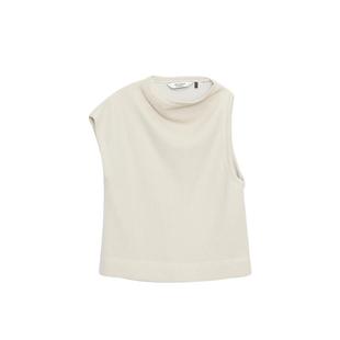 MOVEUP幻走2024秋季新品yangyang系列简约趣味不对称袖口短款T恤