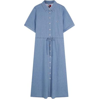 Tommy女装纯棉收腰宽松牛仔长裙
