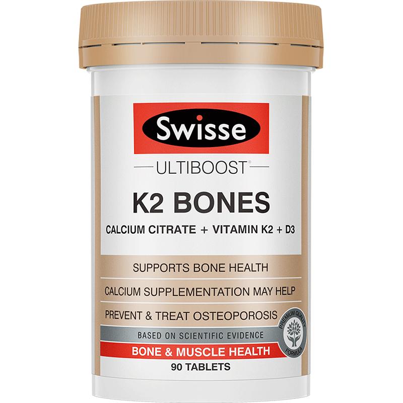 【自营】Swisse K2柠檬酸钙孕妇男女中老年补钙澳洲维生素k2