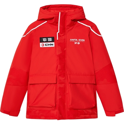 安踏儿童中长款加厚四防羽绒服