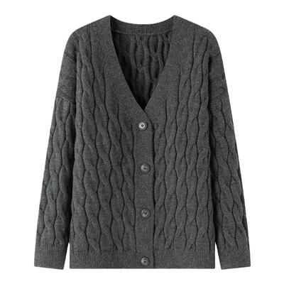 宽松显瘦学院风毛衣针织开衫