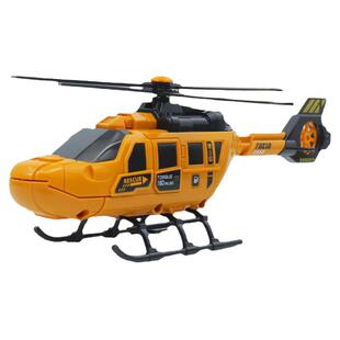 德立信直升机玩具可旋转发条螺旋桨战斗机男孩儿童仿真救援机飞机