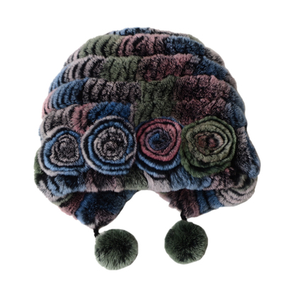 皮草女保暖毛线帽韩版百搭帽子