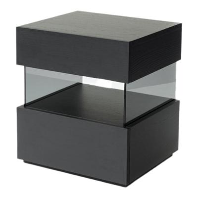 钢化玻璃悬浮极简床头柜