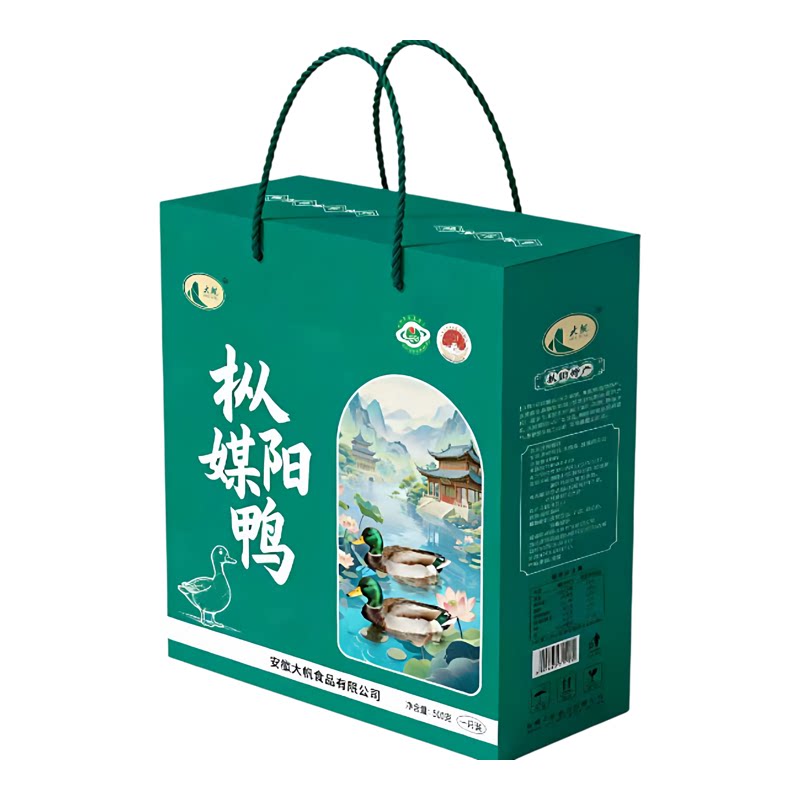 大帆枞阳绿头特产媒鸭风干咸鸭