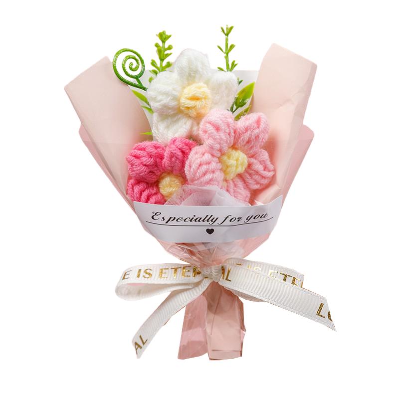 迷你毛线仿真小花束活动伴手礼品