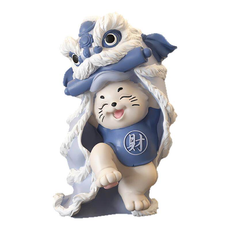 醒狮招财猫开业乔迁礼物工艺品
