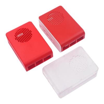 适用树莓派4代B型红白外壳 Raspberry Pi 4B ABS风扇散热外壳盒子
