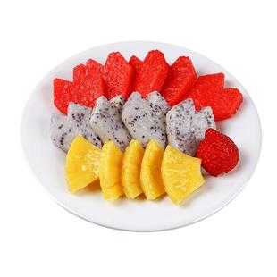 仿真水果块粒片拼盘沙粒模型直播假食物道具装饰摆设挂件摄影玩具