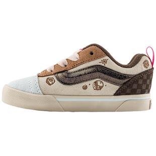Vans范斯童鞋官方 Vans x SPACE MOLLY联名Knu Skool拼色小童板鞋
