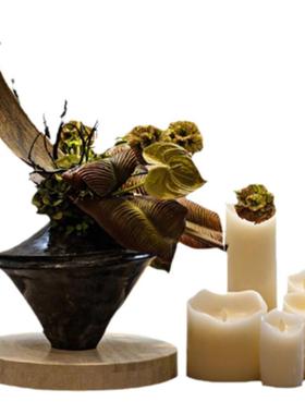 中古侘寂风格装饰品成品花艺花器