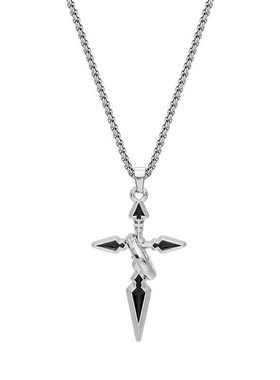 男士潮牌百搭十字架钛钢锁骨链