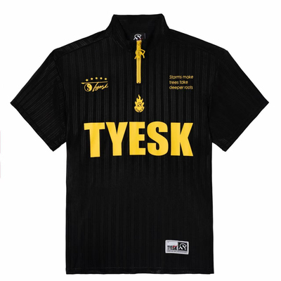TYESK太极立领定制拉链短袖球衣