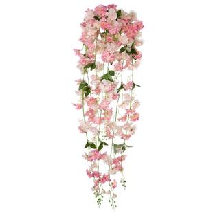 新款壁挂樱花枝拱门 挂壁花艺拱门装饰花 假花仿真樱花树 绢花