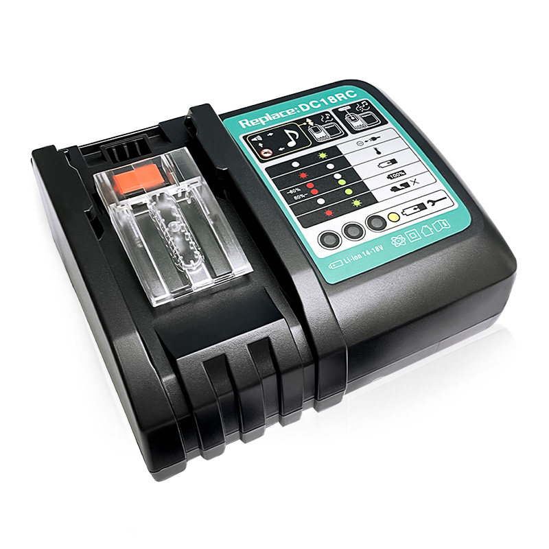全新适用Makita牧田14.4V-18V电动工具锂电池充电器 DC18RC欧英规