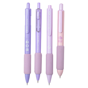 软握！可爱高颜值刷题笔欧包按动中性笔女孩小学生初中女生专用速干水性黑色水笔ST笔头好看的签字圆珠笔减负