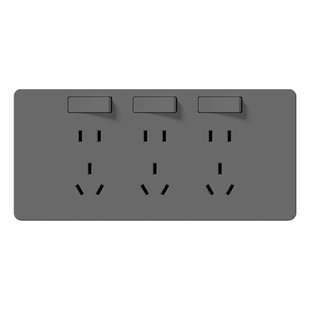 86型扩展式插座带开关面板拓展多功能转换器明装多孔家用轨道插排