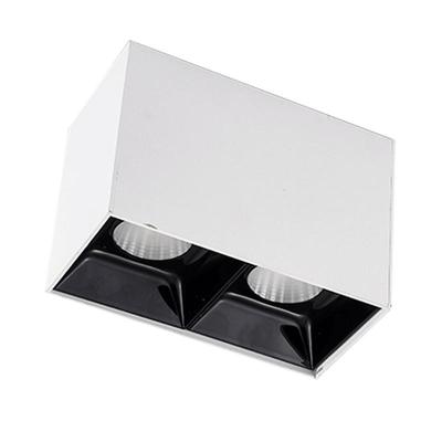 scon方型三头免开孔简约吸顶筒灯