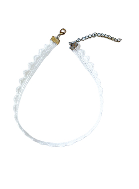 Yolo星球蕾丝花边公主项链甜美少女宫廷锁骨链choker复古波浪细链