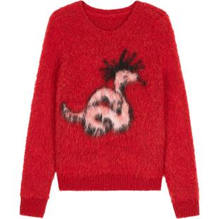 【SALE】【TRINITE×LABELHOOD】蕾虎秋冬豹纹毛衣环保皮草卫裤