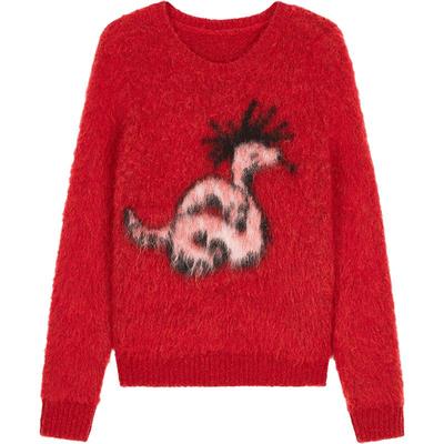 蕾虎联名豹纹摇滚小蛇毛衣