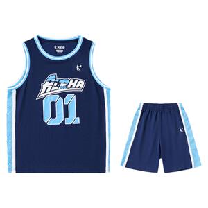乔丹男童速干篮球服套装