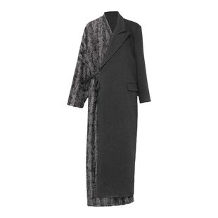 APOZi collection迷藏系列新中式斗篷藏袍设计感不规则拼接外套女