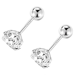 999纯银耳钉养耳洞耳骨钉爆闪耳环睡觉免摘防掉2025新款爆款耳饰