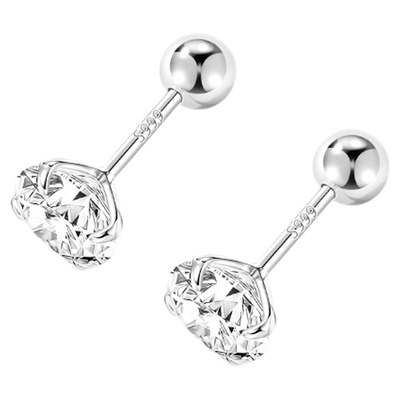 999纯银养耳洞耳钉女睡觉免摘