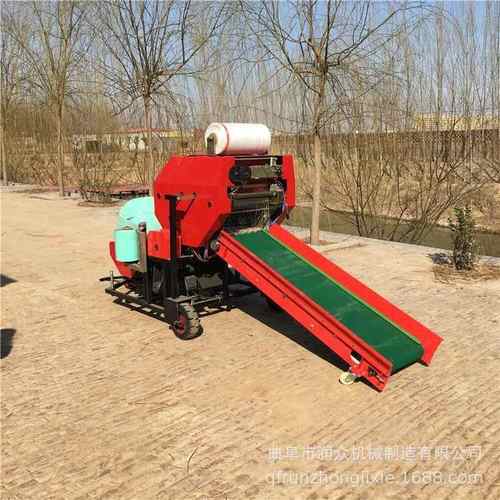 黄储牛羊饲料打捆包膜机 移动秸秆打捆机 稻草秸秆揉搓打捆包膜机