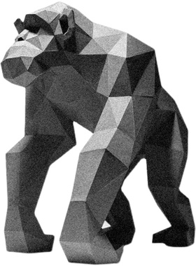 艺术风猩猩大厅几何多边形摆件