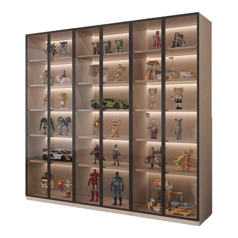蜂窝铝玻璃门手办柜泡泡玛特乐高模型展示柜墙上壁挂式玩偶收纳柜