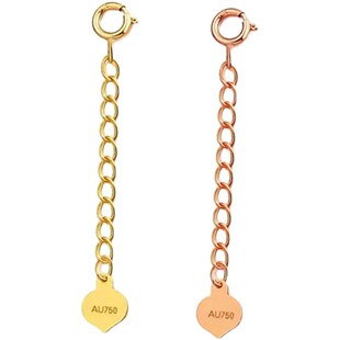 项链加长链尾延长链18K金白金玫瑰金黄金手链尾锁骨项链接长配件