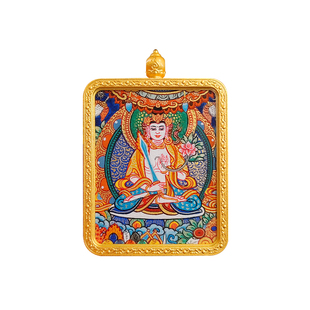 十二生肖唐卡吊坠西藏热贡手绘唐卡虚空藏男女链子