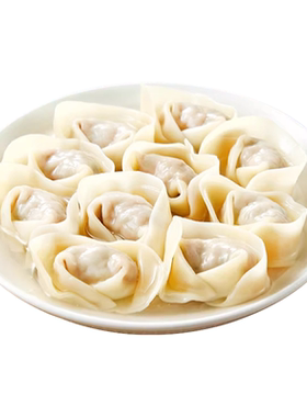虾仁手工大馅馄饨荠菜鲜肉大云吞饺子速冻速食早餐抄手半成品混沌